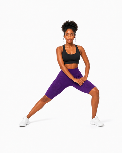 ALOVETA short leggings — purple 04 white pose