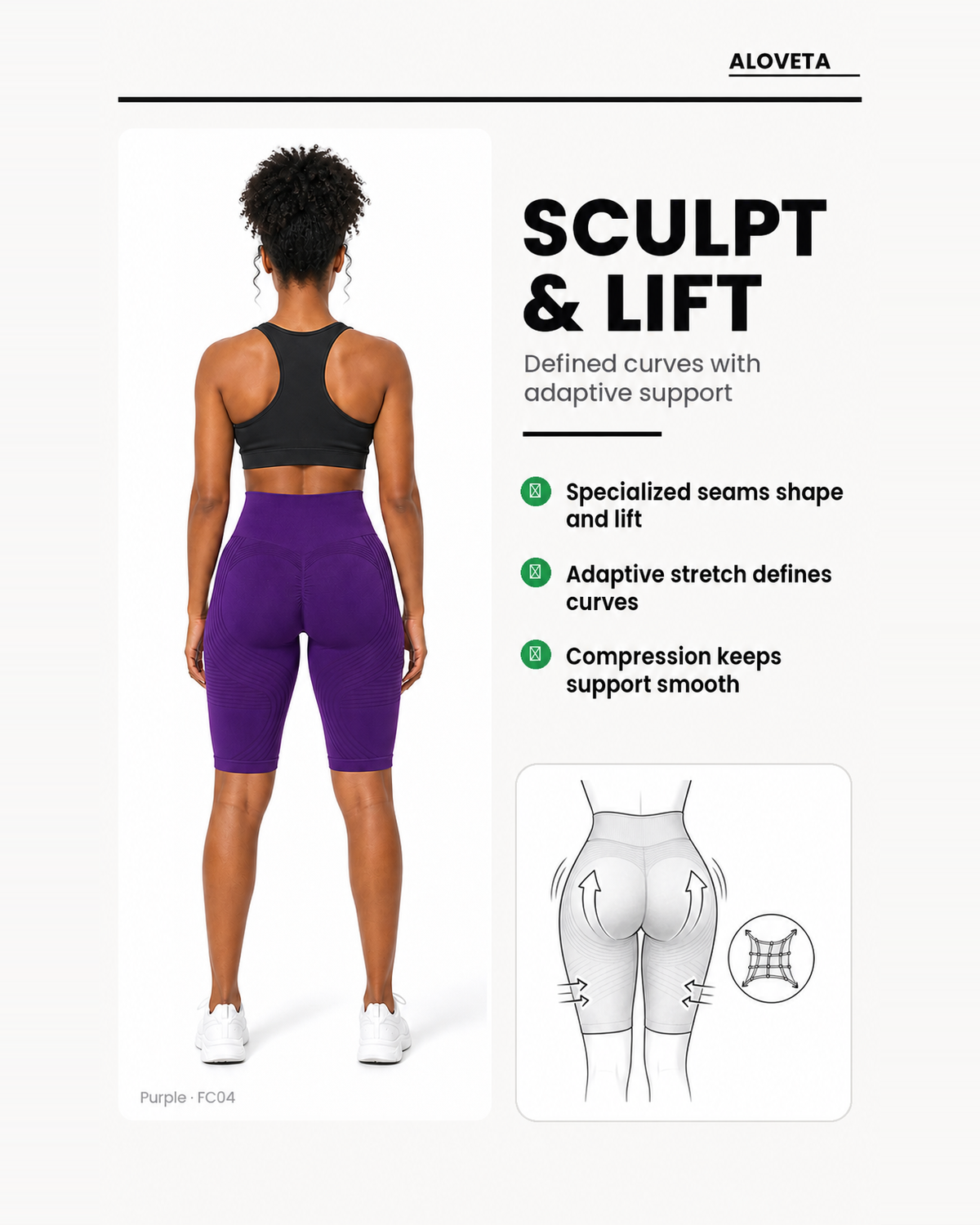 ALOVETA short leggings — purple 09 feature 04