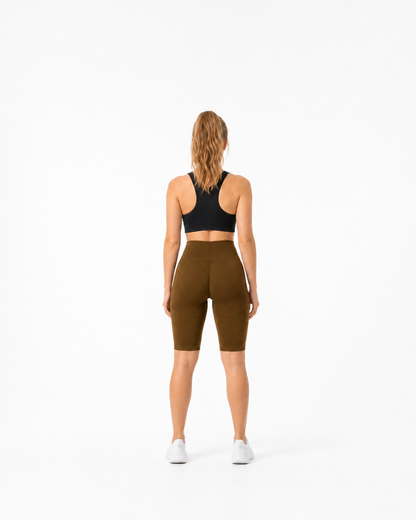 ALOVETA short leggings — coffee 03 white back