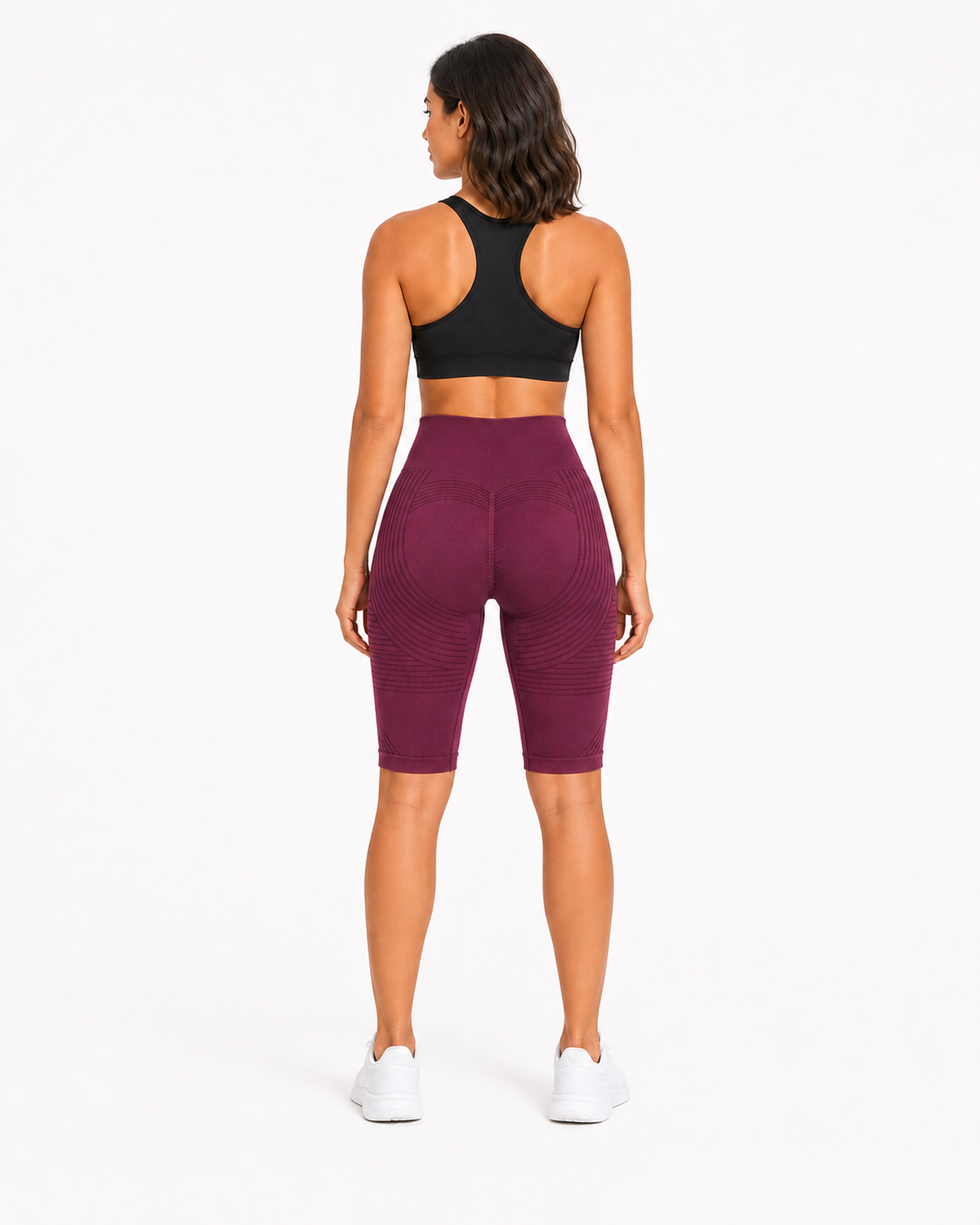 ALOVETA short leggings — burgundy SKU