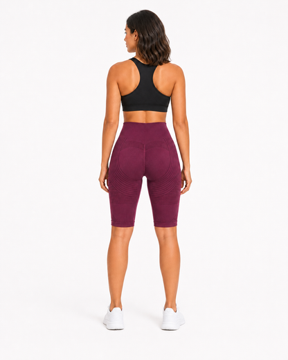 ALOVETA short leggings — burgundy SKU