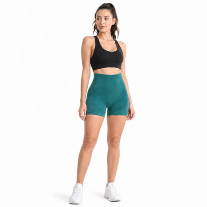 ALOVETA ContourLift High-Waist Compression Shorts — Teal Green color SKU