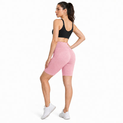 ALOVETA ContourTexture 3D Sculpting Shorts — Baby Pink color SKU