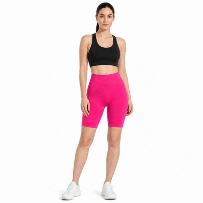 ALOVETA ContourTexture 3D Sculpting Shorts — Hot Pink color SKU