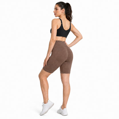 ALOVETA ContourTexture 3D Sculpting Shorts — Coffee color SKU