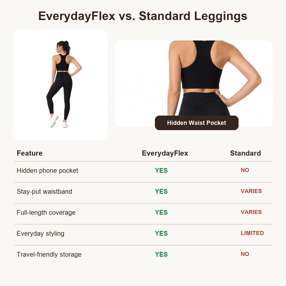 ALOVETA EverydayFlex Hidden-Pocket Leggings — product image 05