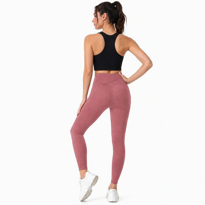 ALOVETA EverydayFlex Hidden-Pocket Leggings — Rose color SKU