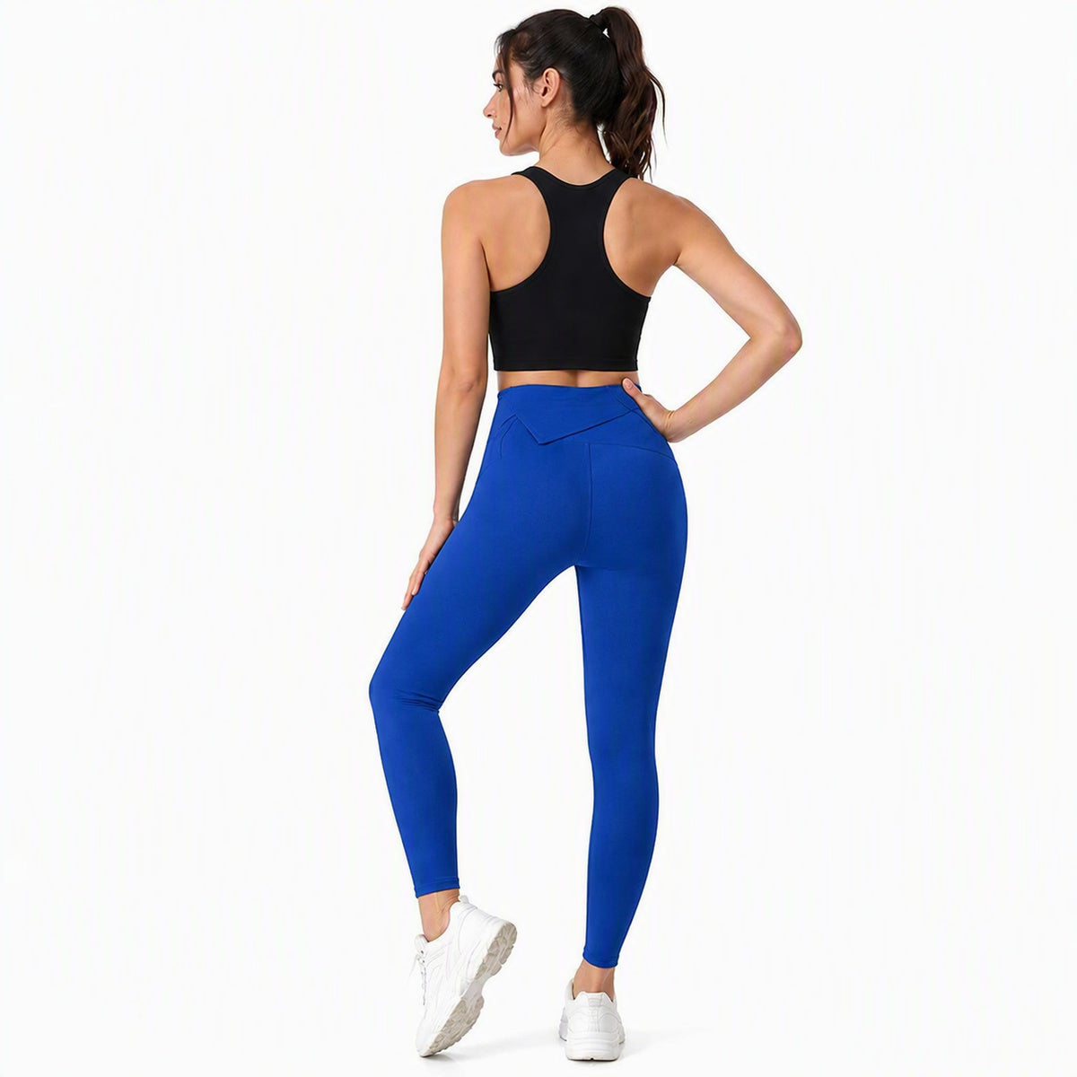 ALOVETA EverydayFlex Hidden-Pocket Leggings — Royal Blue color SKU