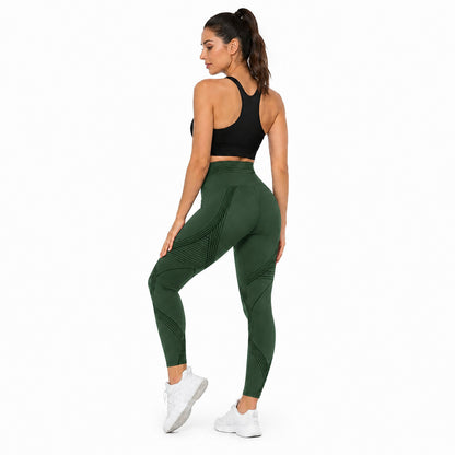 ALOVETA ReversibleContour 7/8 Sculpting Leggings — Forest Green color SKU
