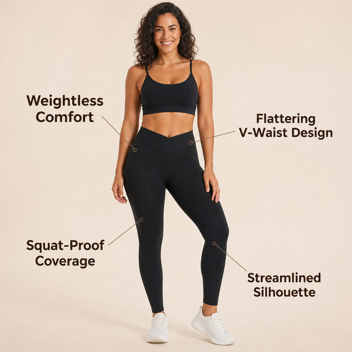 ALOVETA SoftContour V-Waist Sculpting Leggings — product image 01