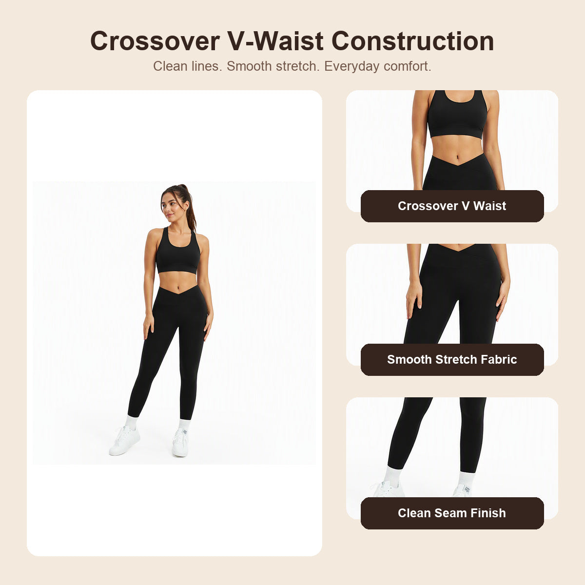 ALOVETA SoftContour V-Waist Sculpting Leggings — product image 02