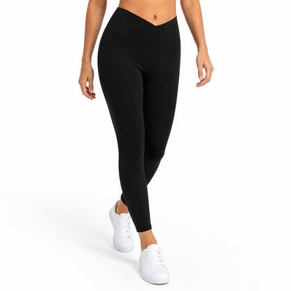 ALOVETA SoftContour V-Waist Sculpting Leggings — lower-body studio main image