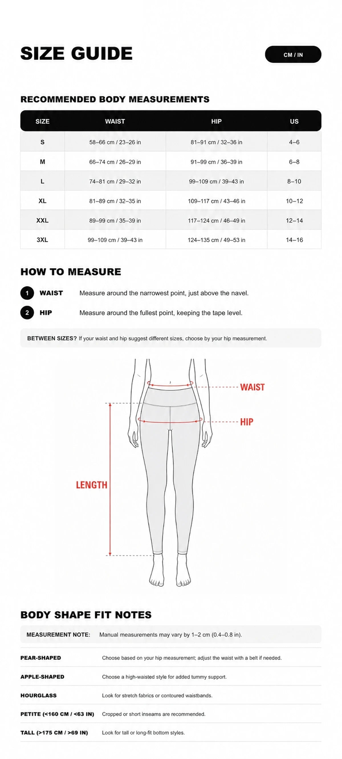 Size guide