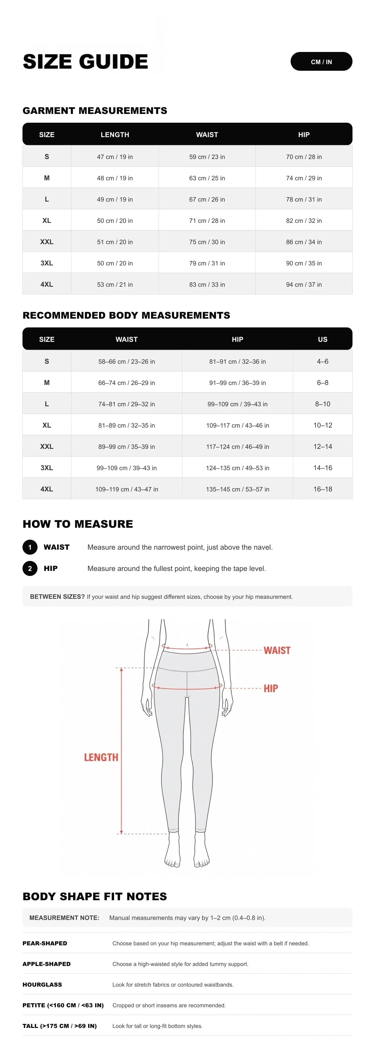 Size guide