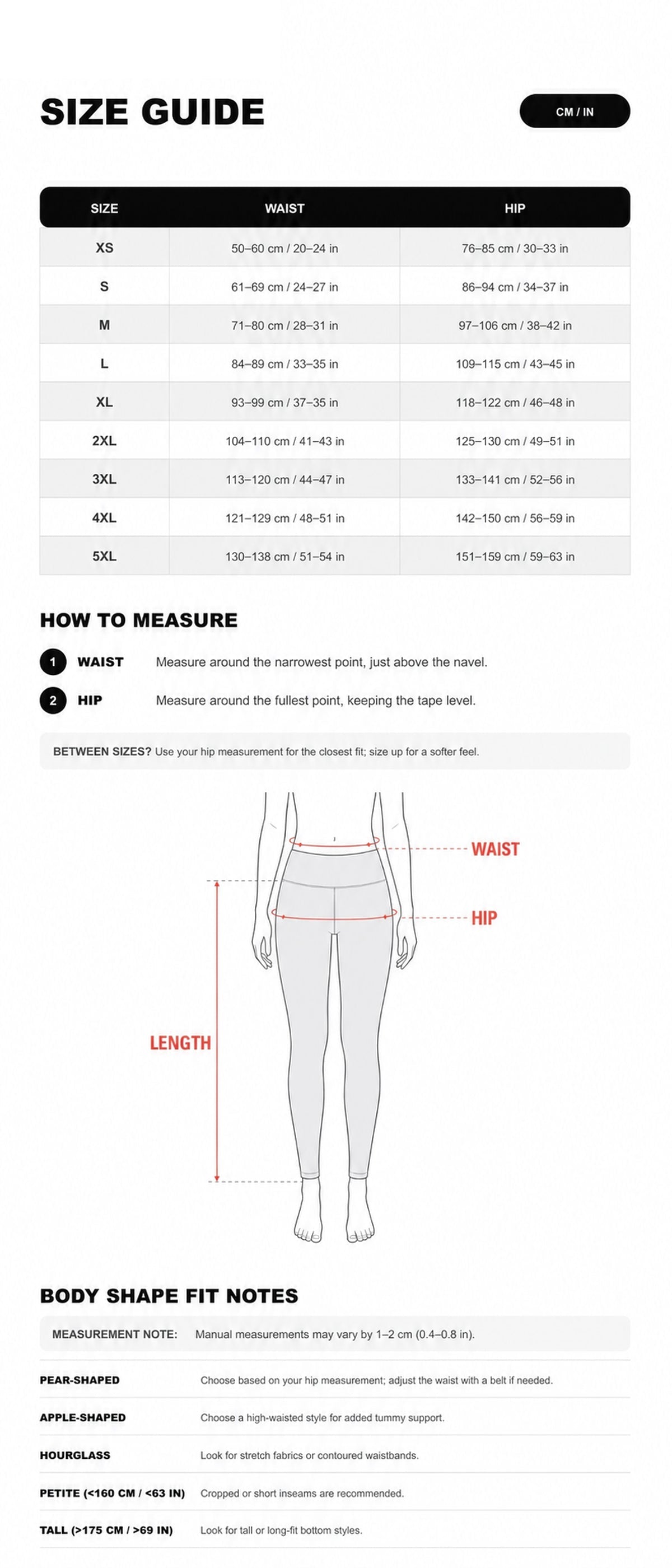 Size guide
