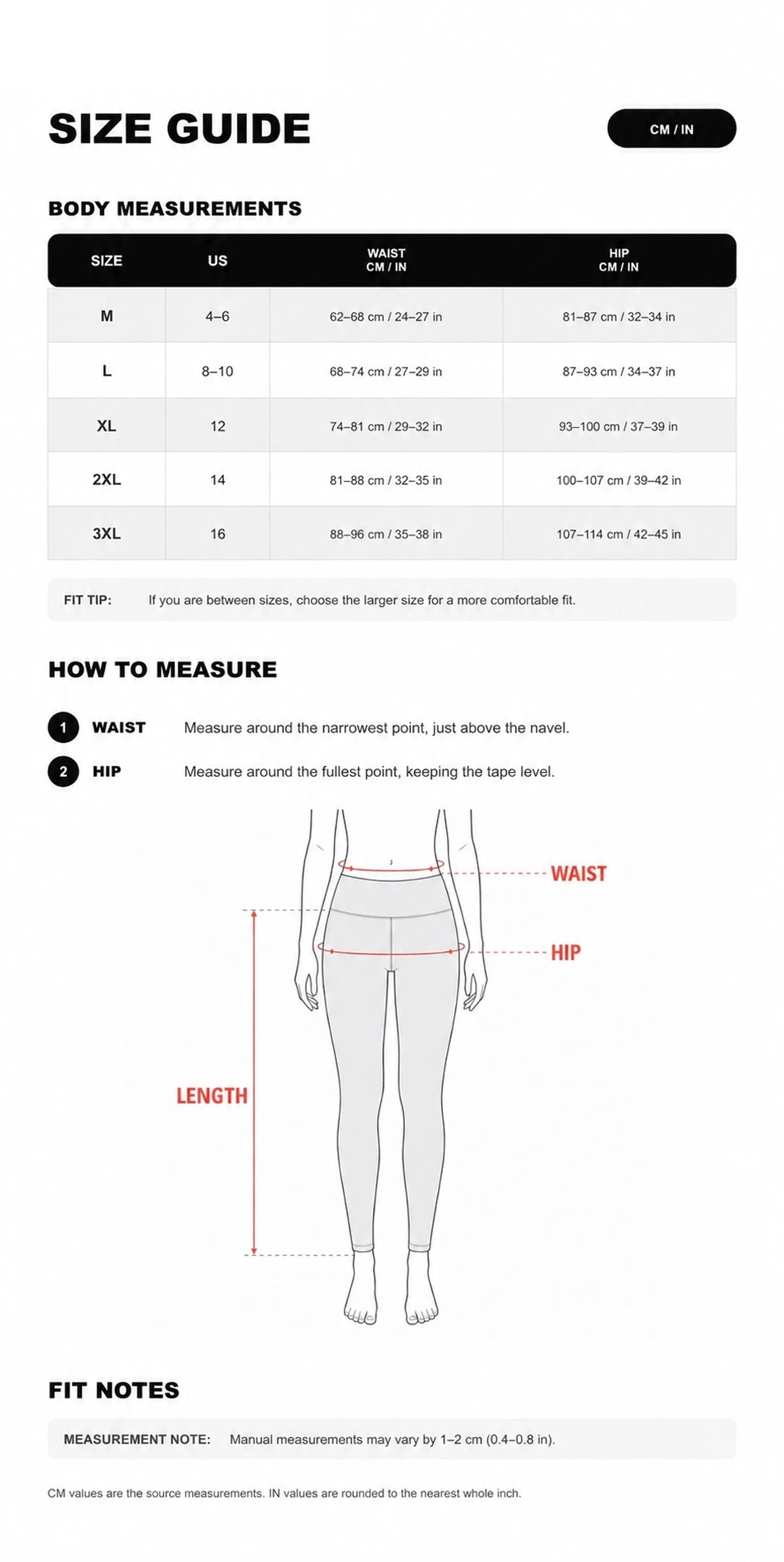 Size guide