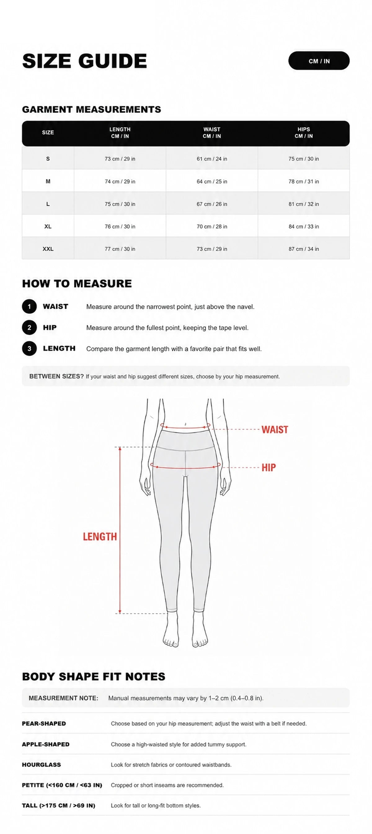 Size guide