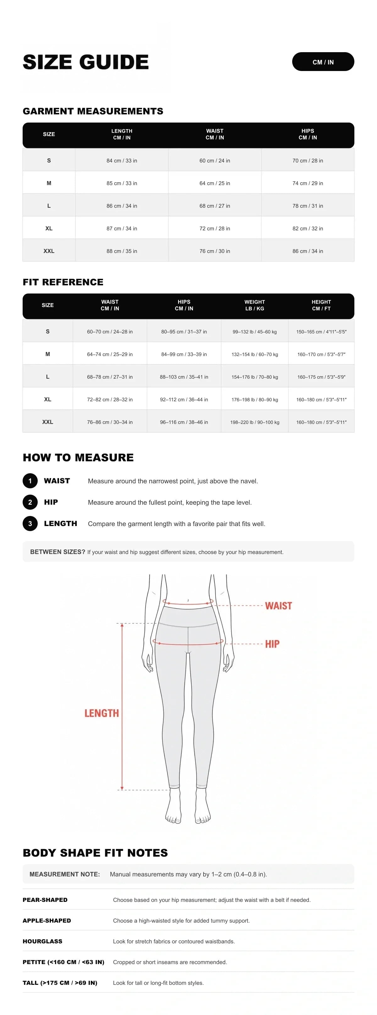 Size guide
