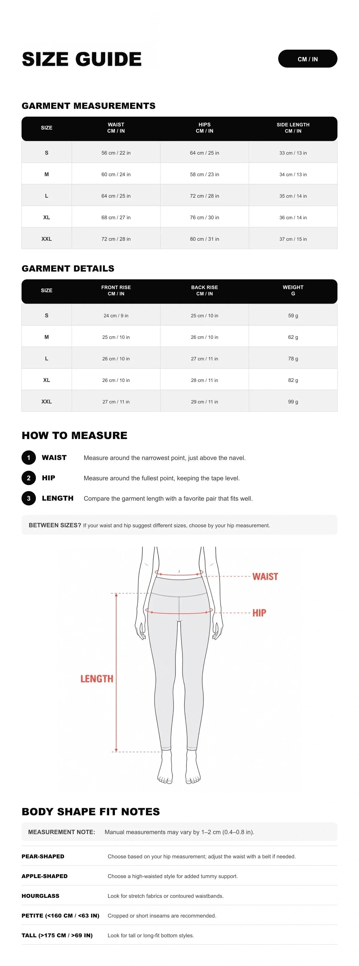 Size guide