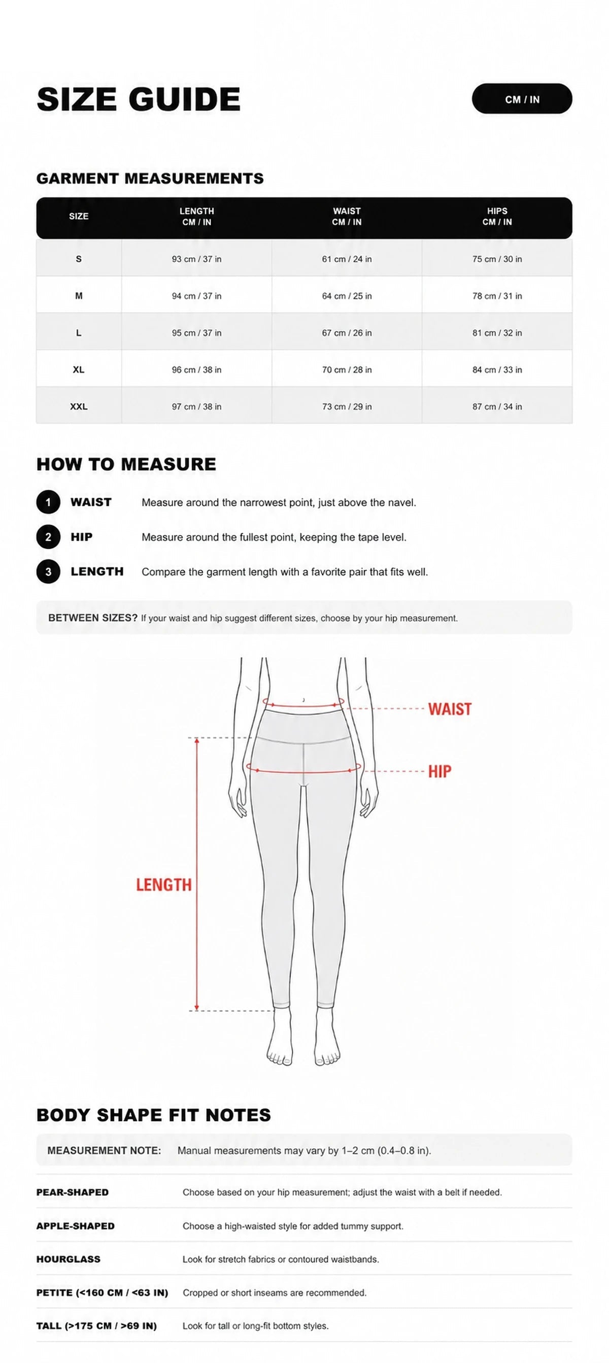 Size guide