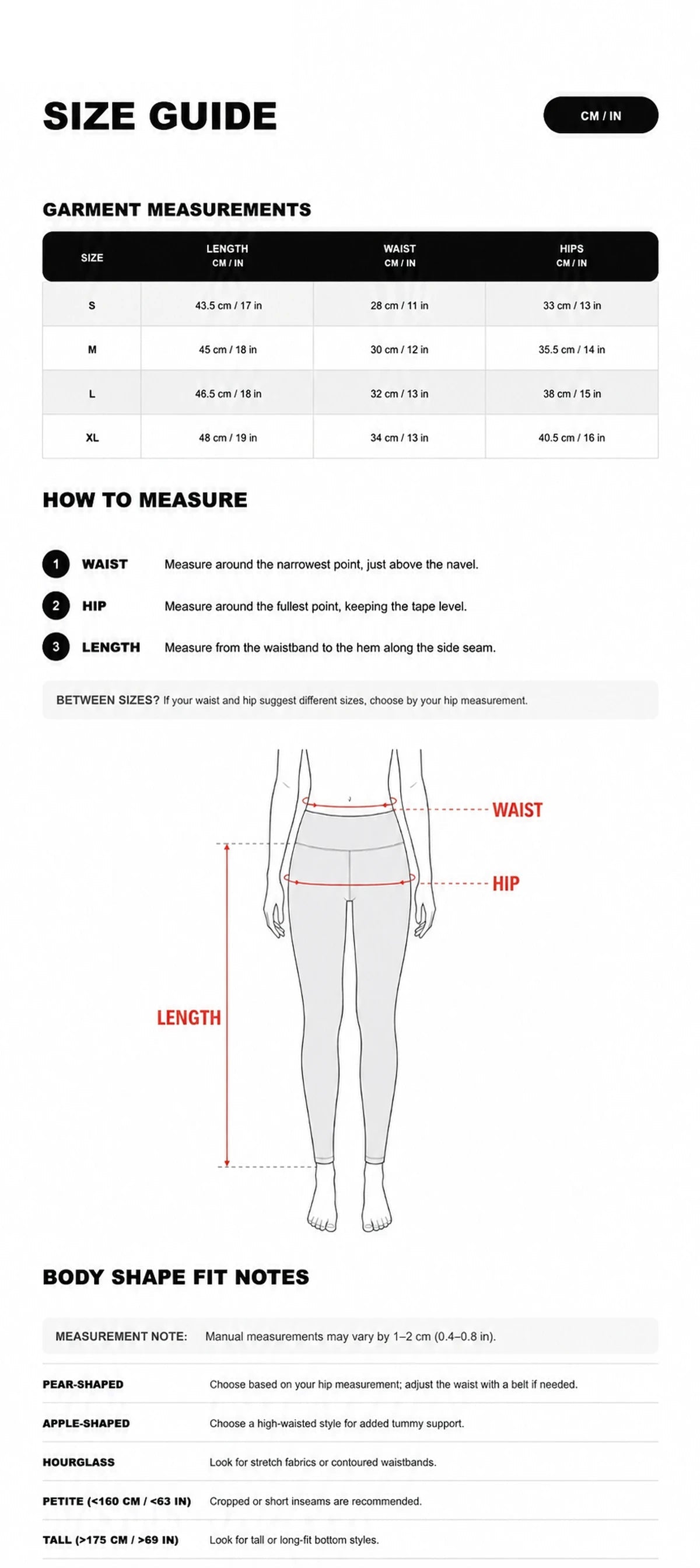 Size guide