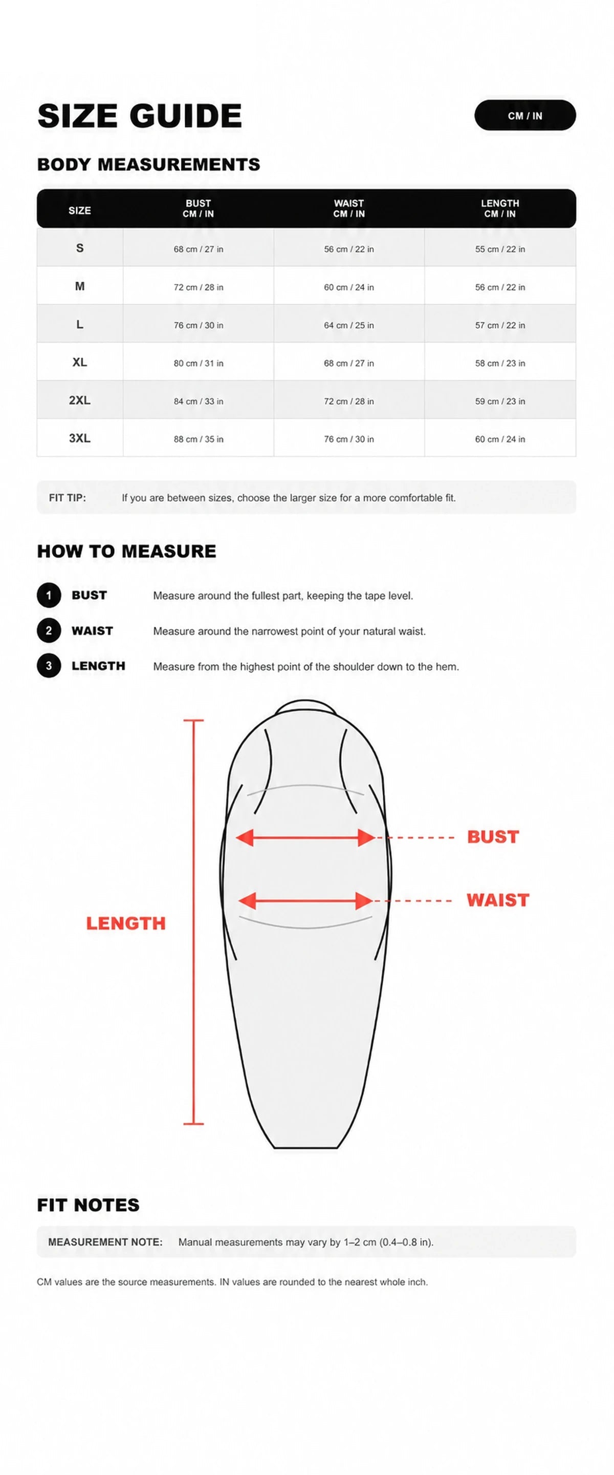 Size guide