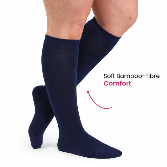 Aloveta Bamboo Wide-Cuff Knee-High Compression Socks — product image 01