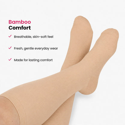 Aloveta Bamboo Wide-Cuff Knee-High Compression Socks — product image 02