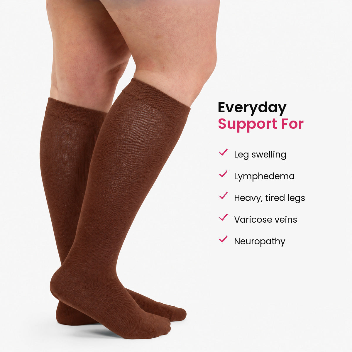 Aloveta Bamboo Wide-Cuff Knee-High Compression Socks — product image 03