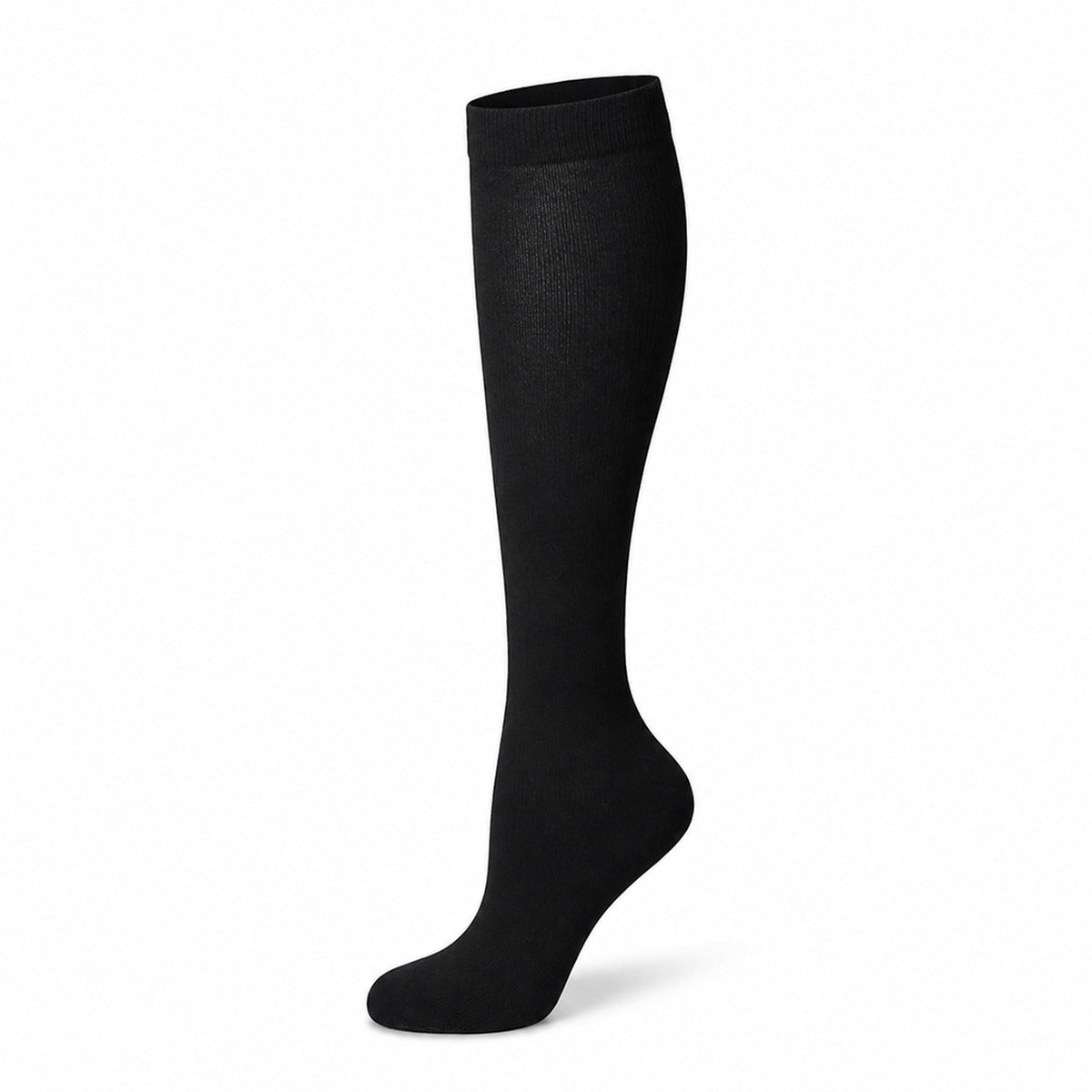 Aloveta Bamboo Wide-Cuff Knee-High Compression Socks — Black SKU