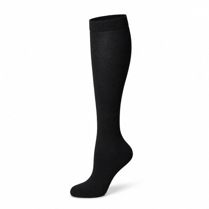 Aloveta Bamboo Wide-Cuff Knee-High Compression Socks — Black SKU