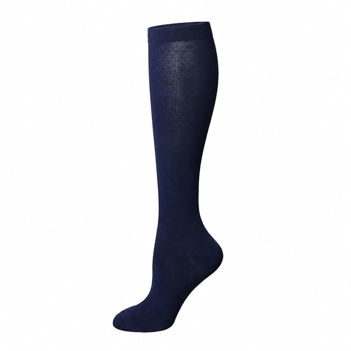 Aloveta Bamboo Wide-Cuff Knee-High Compression Socks — Navy SKU