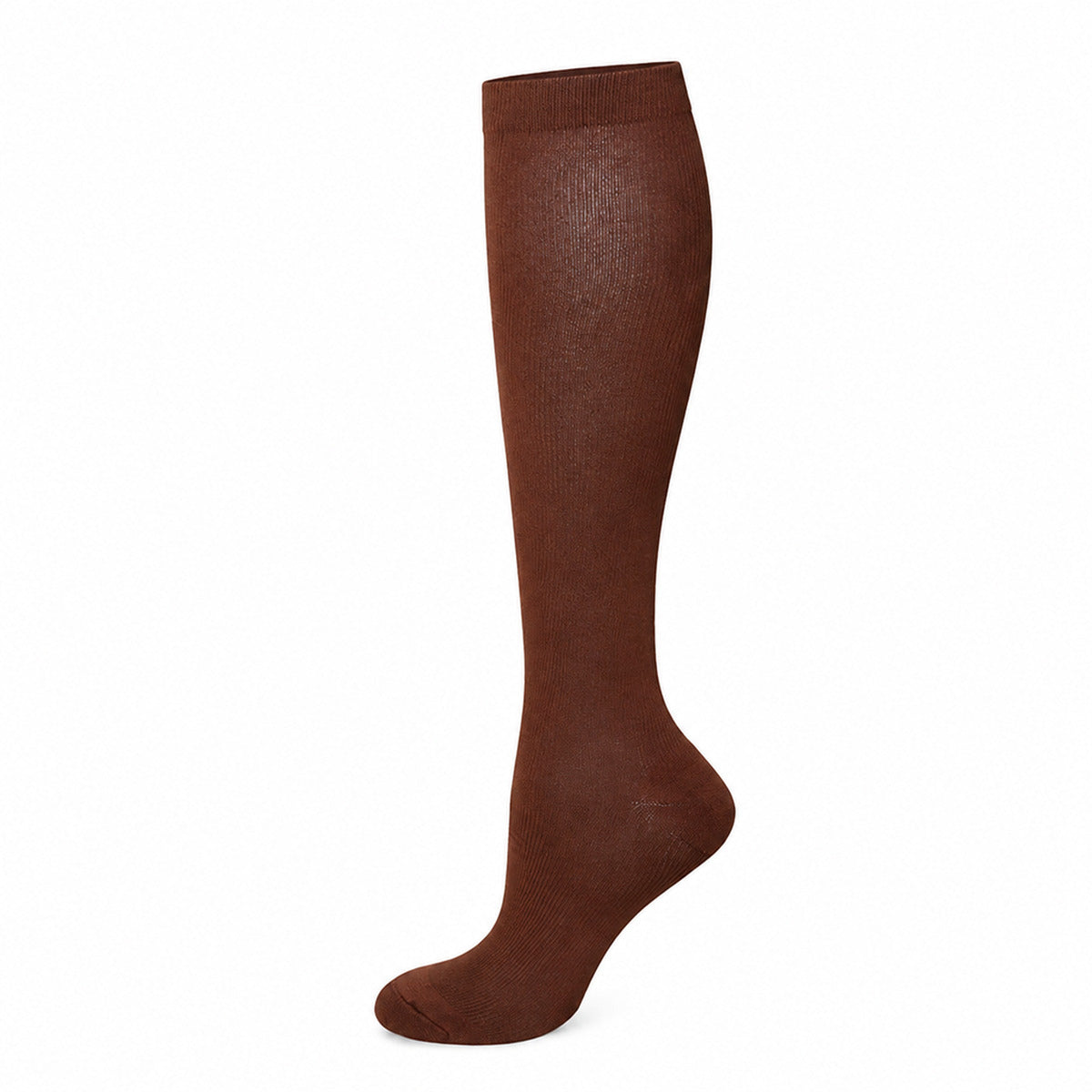 Aloveta Bamboo Wide-Cuff Knee-High Compression Socks — Coffee SKU