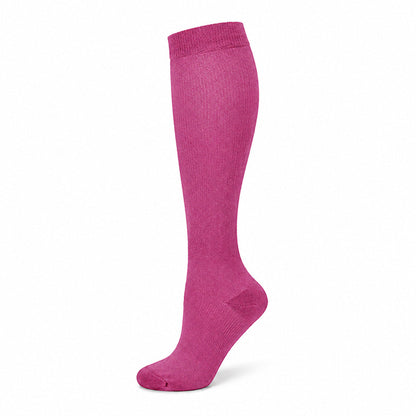 Aloveta Bamboo Wide-Cuff Knee-High Compression Socks — Pink SKU