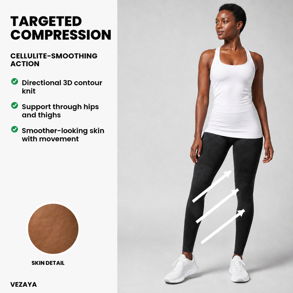 Aloveta 3D Textured Compression Leggings — Black 02 targeted compression
