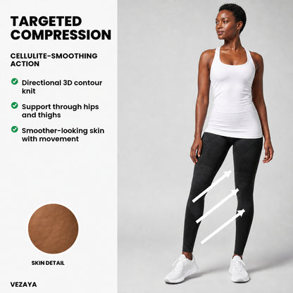 Aloveta 3D Textured Compression Leggings — Black 02 targeted compression