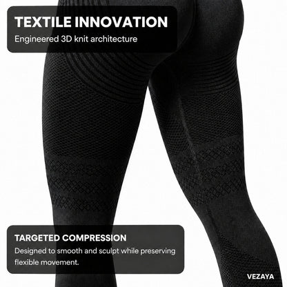 Aloveta 3D Textured Compression Leggings — Black 06 textile innovation