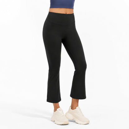Aloveta ContourFlare High-Waist Capri Leggings — Black color SKU