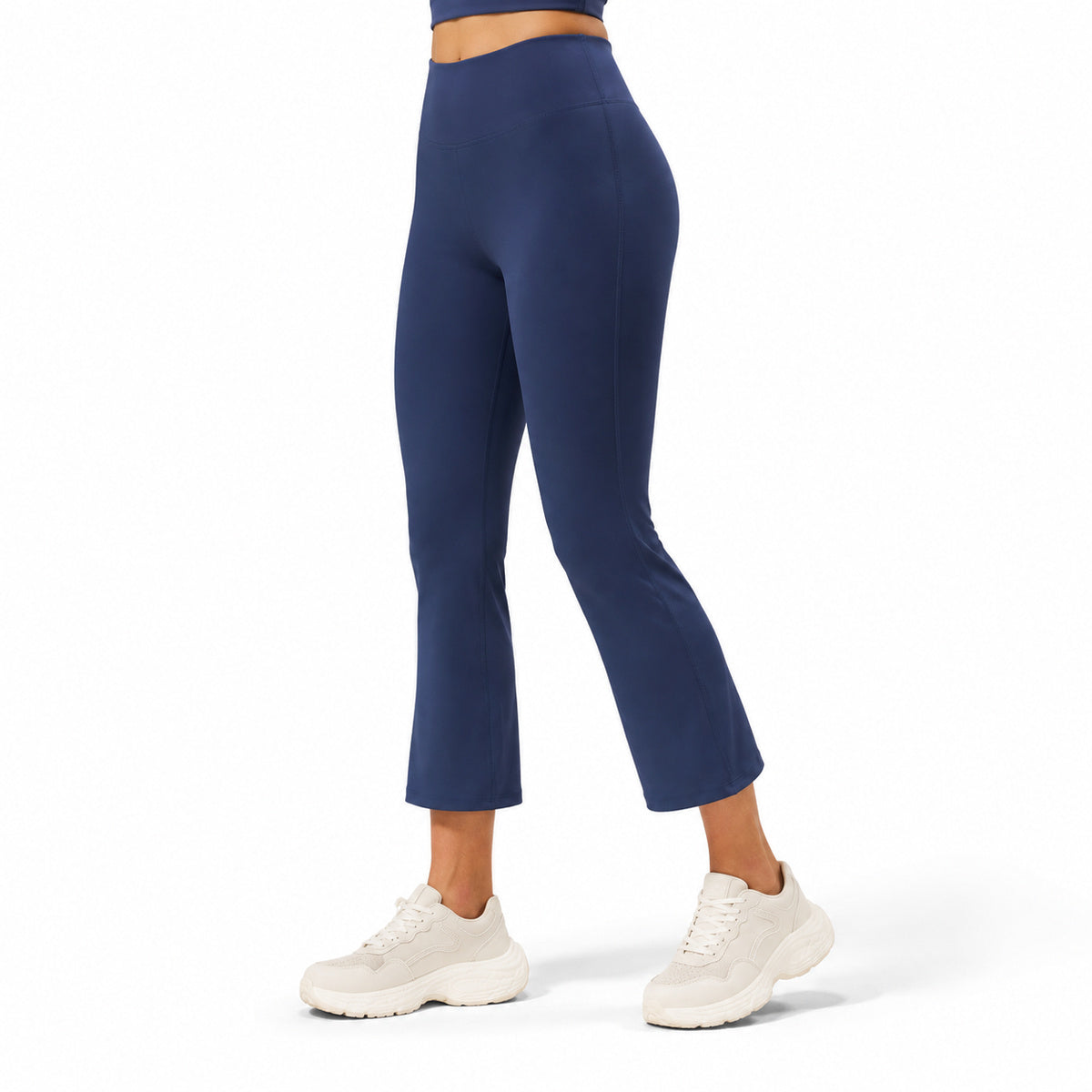 Aloveta ContourFlare High-Waist Capri Leggings — Blue color SKU