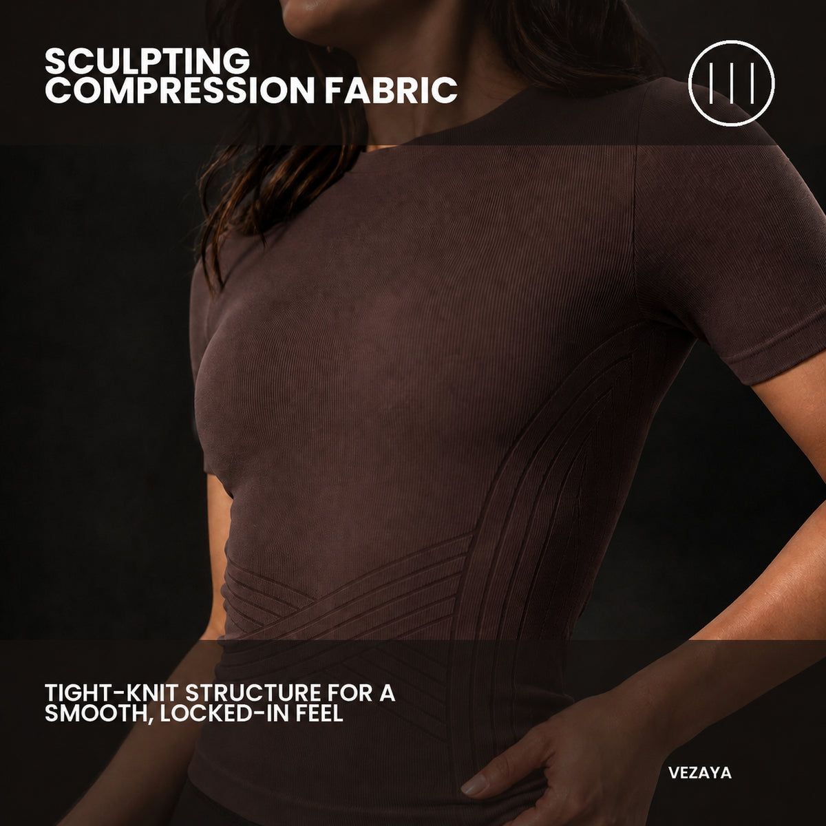 Aloveta ContourKnit Sculpting Short-Sleeve Top — product image 03