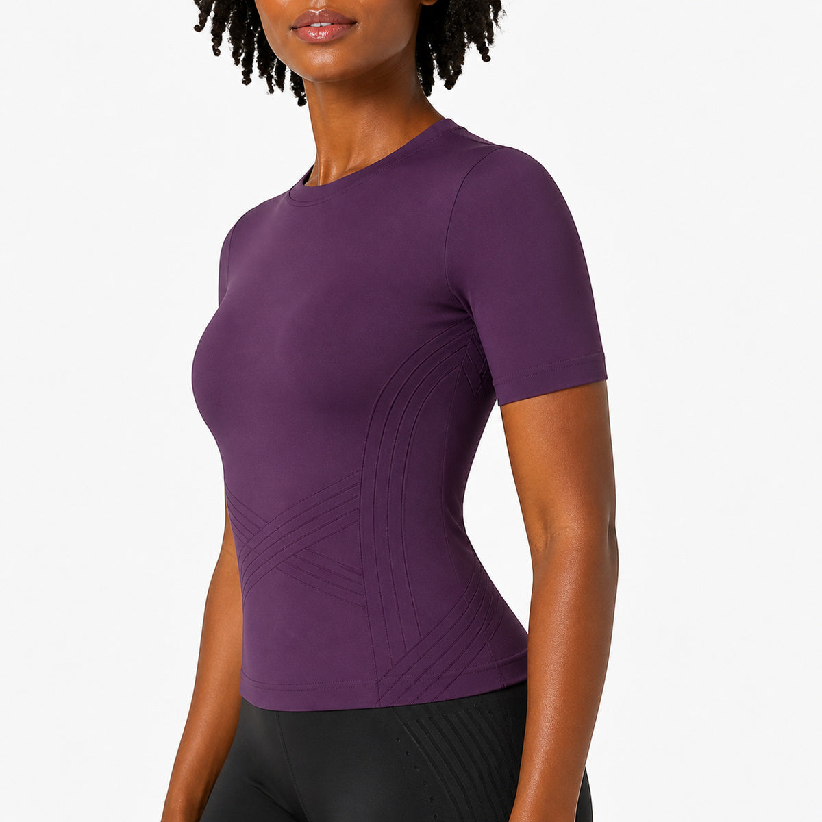 Aloveta ContourKnit Sculpting Short-Sleeve Top — product image 07