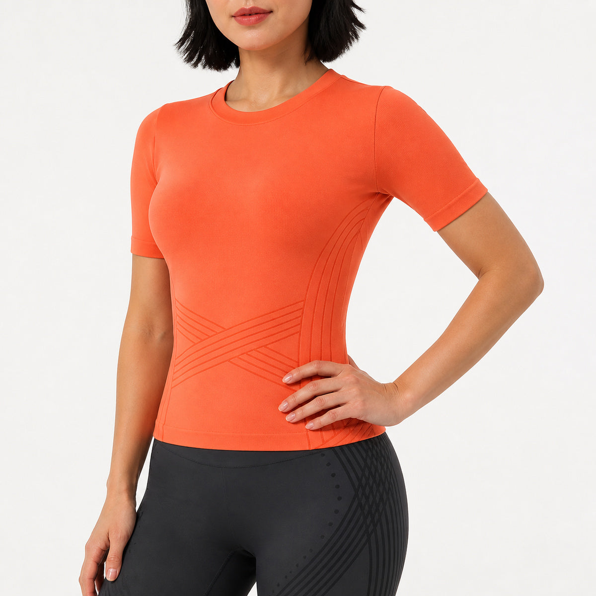Aloveta ContourKnit Sculpting Short-Sleeve Top — product image 09