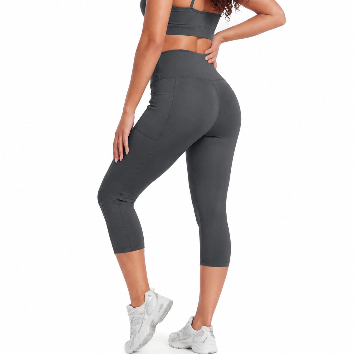 Aloveta FlexContour High-Waist Pocket Capri Leggings — Black 05 studio back