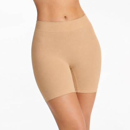 Aloveta High-Waist Anti-Chafe Slip Shorts — Beige color SKU