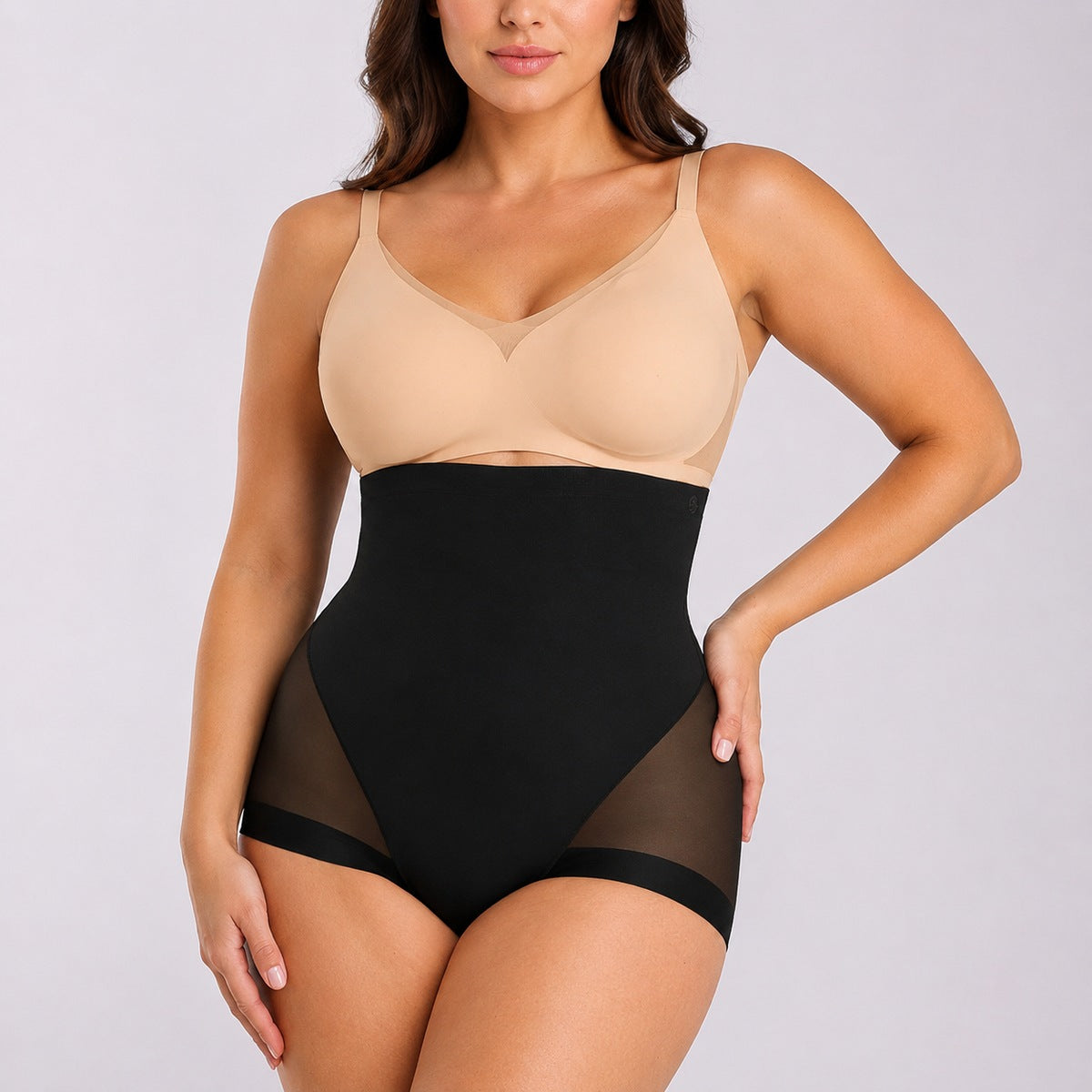 Aloveta High-Waist Mesh Shaping Brief — product image 01