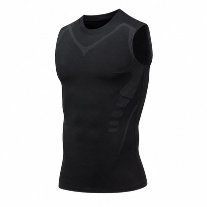 Aloveta Men's Sleeveless Compression Training Tank — 807 Black SKU