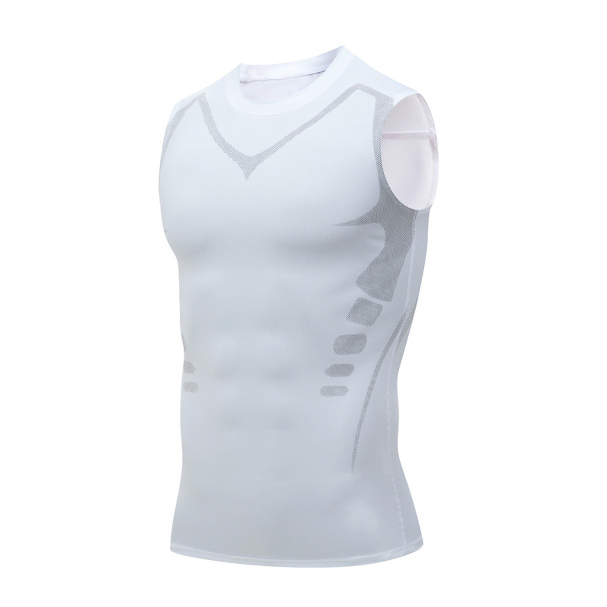 Aloveta Men's Sleeveless Compression Training Tank — 807 White SKU