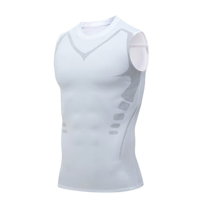 Aloveta Men's Sleeveless Compression Training Tank — 807 White SKU