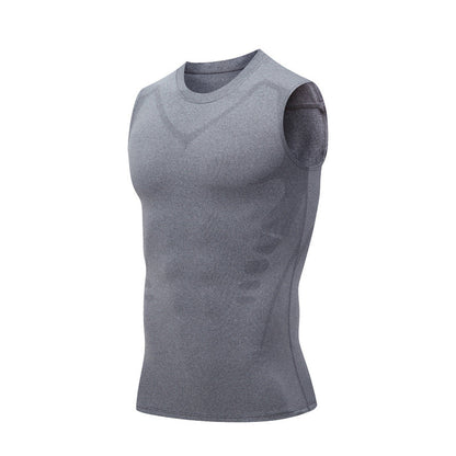 Aloveta Men's Sleeveless Compression Training Tank — 807 Gray SKU
