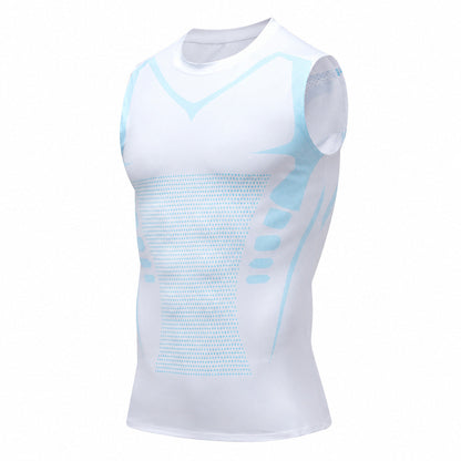 Aloveta Men's Sleeveless Compression Training Tank — 806 White SKU